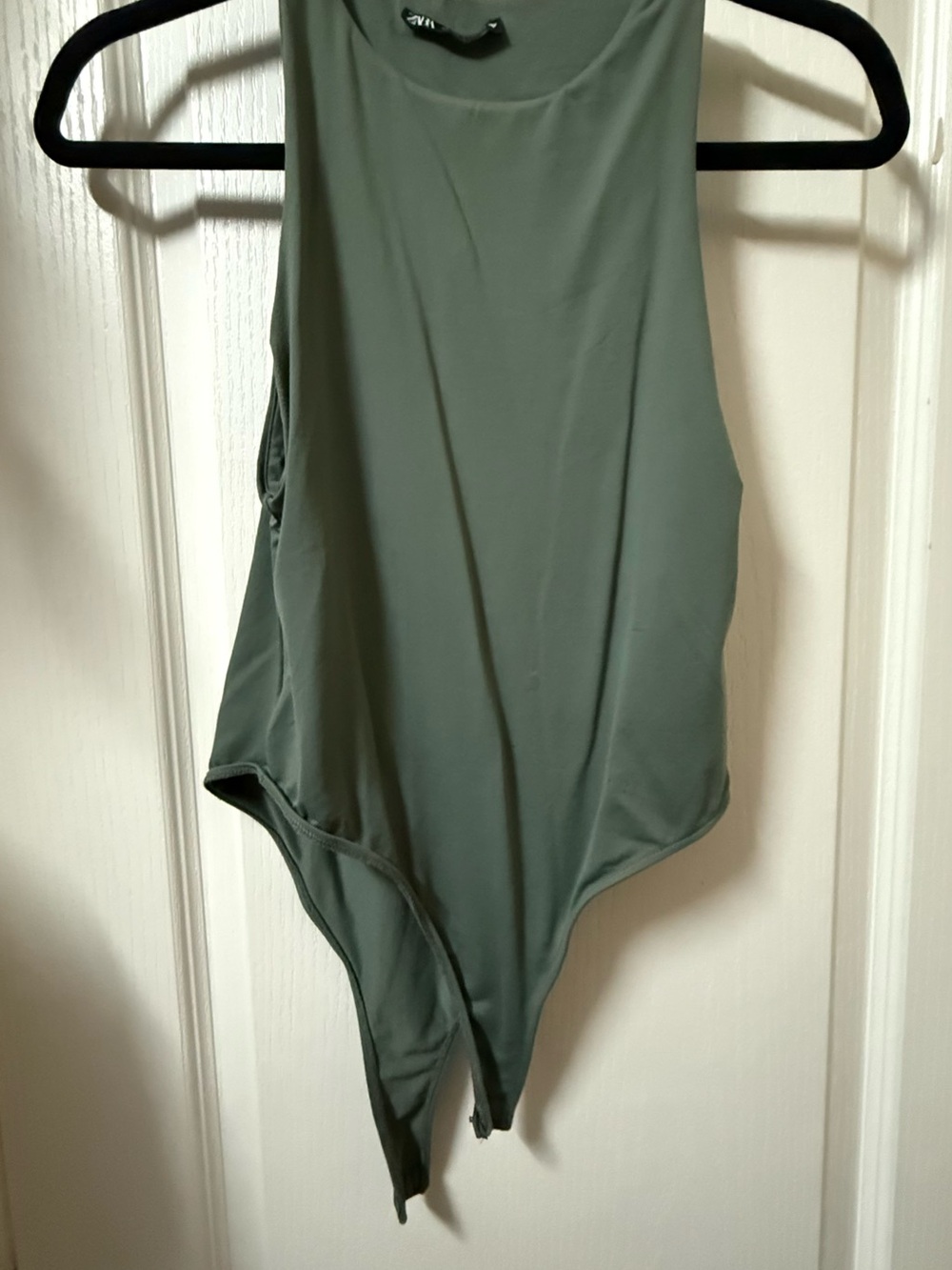 Zara Olive Green Crewneck Bodysuit